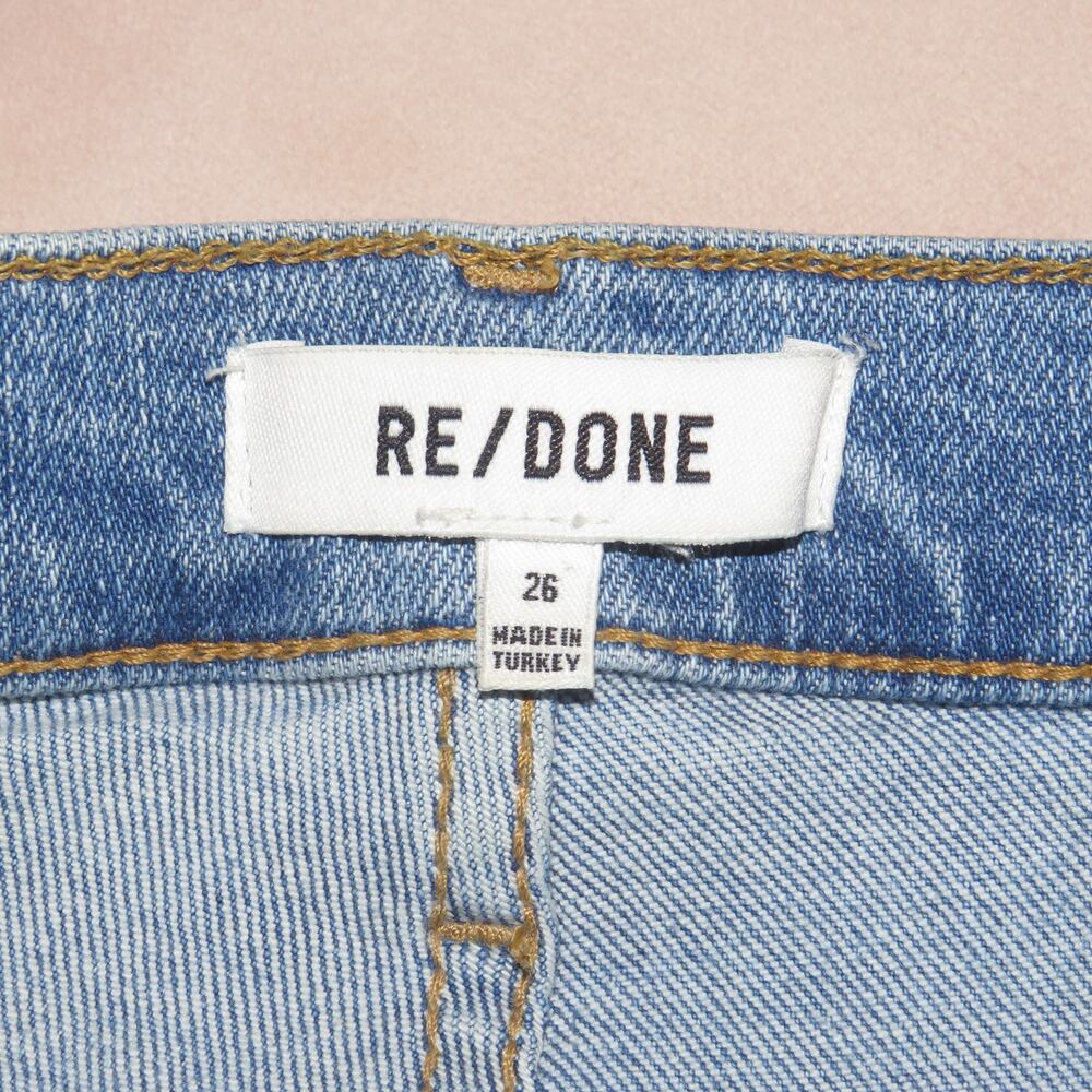 Re/Done Originals Light Wash Denim 90’s High Rise Skinny Ankle Crop Jeans - Picture 11 of 13